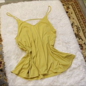 URBAN OUTFITTERS YELLOW FLOWY TANK TOP